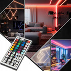 Zestaw taśma LED kolorowa 5M/300 5050 RGB + zasilacz + sterownik + pilot oświetlenie dekoracyjne do wnętrz, 12V DC