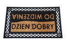 Wycieraczka wejściowa do butów pod drzwi kokos mata zewnętrzna mocna gumowa 45x75 cm grubość 8 mm pomarańczowa