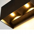 Lampa Elewacyjna Ścienna LED Kinkiet Zewnętrzny Ogrodowy góra DÓŁ Aluminium czarna oprawa 24W na taras i fasadę