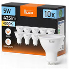 Żarówka LED GU10 Neutralna 5W 4000K niemrugająca Halogenowa 10pak premium spot do opraw punktowych, 425 lm, źródło