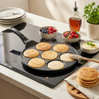 PATELNIA DO PANCAKES NALEŚNIKÓW JAJEK Placków Smażenia MINI ŚMIESZNE BUŹKI do omletów i racuchów, powłoka
