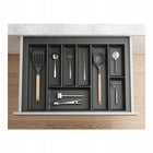Wkład na sztućce do szuflady 70 cm rejs MAX organizer grafitowy 650x490 mm tacka kuchenna, antypoślizgowa, 8 przegródek