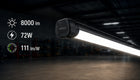 Lampa LED Sufitowa Oprawa Hermetyczna Do Garażu Warsztatu 72W 120cm 8000lm oświetlenie przemysłowe, montaż natynkowy