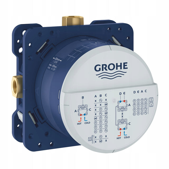 Element podtynkowy grohe do baterii prysznicowych 3 wyjścia 35604000 korpus montażowy natryskowy, moduł instalacyjny trójdrożny