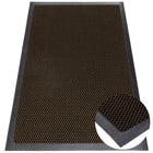 Wycieraczka pod drzwi do butów 50x80cm brąz siatka 3D wejściowa zewnętrzna mata gumowa PVC uniwersalna grubość 10 mm