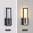 Kinkiet czarna lampa ścienna LED kwadrat nowoczesna do korytarza 3000K 16W oprawa do przedpokoju metalowa ze