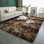 Dywan pluszowy shaggy plusz włochacz rabbit 160x220 cm miękki XXL brązowy prostokątny poliestrowy do salonu i sypialni