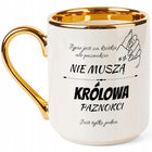 Kubek Elegancki Złoty Kosmetyczki Stylistki Paznokci z Grafiką Nadrukiem ceramiczny 330 ml do herbaty, personalizowany