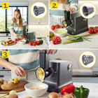 Maszynka do mięsa Yoer 6w1 Metalowa 2100W 3,5kg +Szatkownica +27 elementów nominalna srebrny/szary