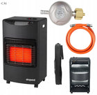 Piecyk gazowy na butle gaz grzejnik reduktor wąż składany 4,2kw CE 420 mm 730 mm grzewcza czarny