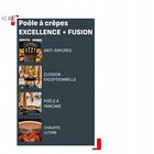 Patelnia do naleśników Excellence+ Tefal 28cm FusionCore G3303902 krepowa, nieprzywierająca, na kuchenkę indukcyjną