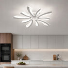 Lampa Sufitowa Plafon LED Żyrandol z Pilotem Loft Biały Nowoczesny 48W oprawa wisząca 5-punktowa aluminiowa 70 cm