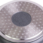 Garnek granit kociołek pokrywka 4,5 L indukcja GAZ rondel aluminiowy do gotowania i duszenia, średnica 16 cm