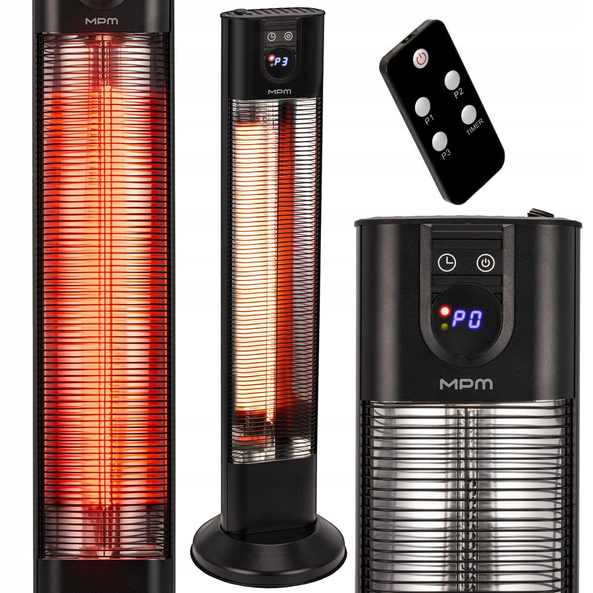 Grzejnik elektryczny promiennik podczerwieni taras 2000W pilot MPM MUG-26 średniofalowe 2000 W
