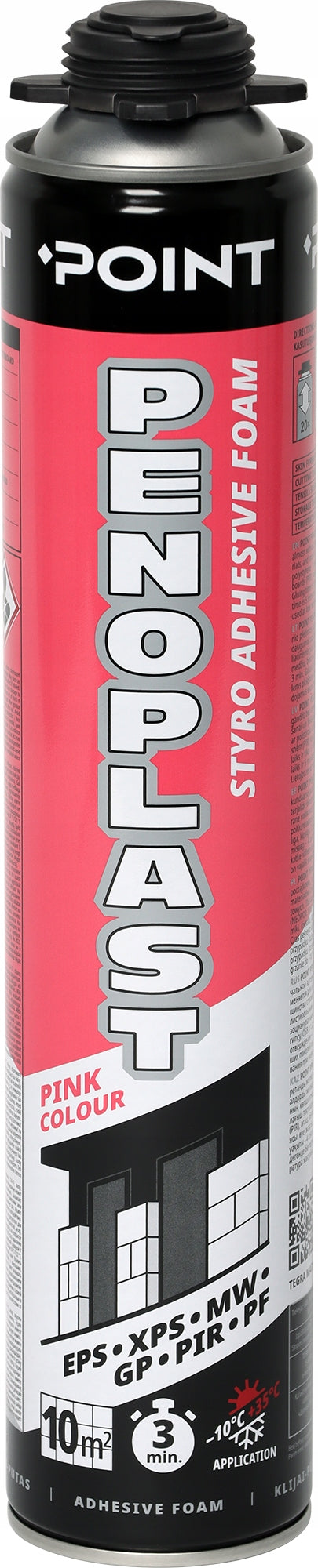 Pianoklej do styropianu EPS XPS PF MW GP zimowy szybki 800ml na 10m2 płyt pianka klejąca, mocowanie izolacji termicznej