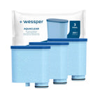 3x Filtr do ekspresu Philips Latte Go Saeco zamiennik Wessper Aquaclear wkład wodny, oczyszczanie wody, trzy sztuki