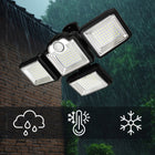 Lampa Solarna LED Czujnik Ruchu Zmierzchu Naświetlacz Zewnętrzny + Pilot reflektor ogrodowy IP65 6000 K zimna biel do