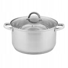 GARNEK NIERDZEWNY TRADYCYJNY 6L Z POKRYWKĄ INDUKCJA GAZ STALOWY 26CM naczynie do gotowania, na kuchenkę ceramiczną i