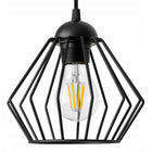 LAMPA WISZĄCA SUFITOWA ŻYRANDOL BRYLANT LED Czarna Metalowa 3xE27 LOFT oświetlenie do salonu jadalni kuchni