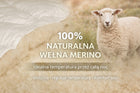 Kołdra merino 220x200 całoroczna wełna naturalna premium PL producent bawełniane poszycie, antyalergiczna, do prania w