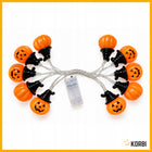 GIRLANDA LAMPKI DYNIE ŚWIECĄCE 10 LED WISZĄCE DEKORACJA NA HALLOWEEN 150 CM łańcuch świetlny, ozdoba imprezowa, bal