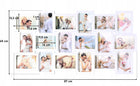 Duża ramka na zdjęcia zdjęcie 18 zdjęć 10x15 multirama biała 3D 87x45 cm kolaż fotografii, galeria ścienna, dekoracja