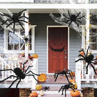 Duży Sztuczny Pająk Dekoracyjny 125 cm XXL Dekoracja Halloween Giga Czarny ozdoba na imprezę tematyczną, element