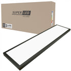 Panel LED Sufitowy Plafon 60W 6300 lm Natynkowy 120 x 30cm premium czarny lampa do biura i salonu, oprawa z neutralną