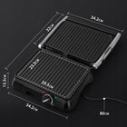 Grill elektryczny kontaktowy Panini 2000W 180° regulacja temperatury nominalna srebrny/szary