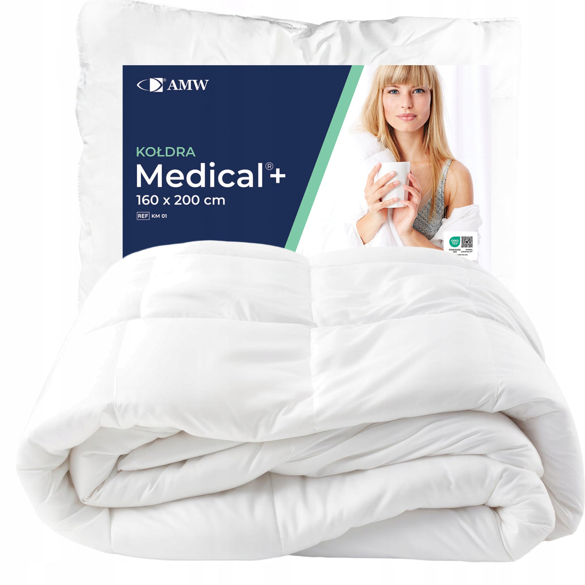 KOŁDRA CAŁOROCZNA MEDICAL 160x200 cm ANTYALERGICZNA MEDYCZNA WYGODNA MIĘKKA pranie w pralce, wypełnienie silikonowe