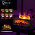 Nawilżacz powietrza kominek LED RGB dyfuzor aromaterapia timer + olejek nawilżacz ultradźwiękowy 10 w