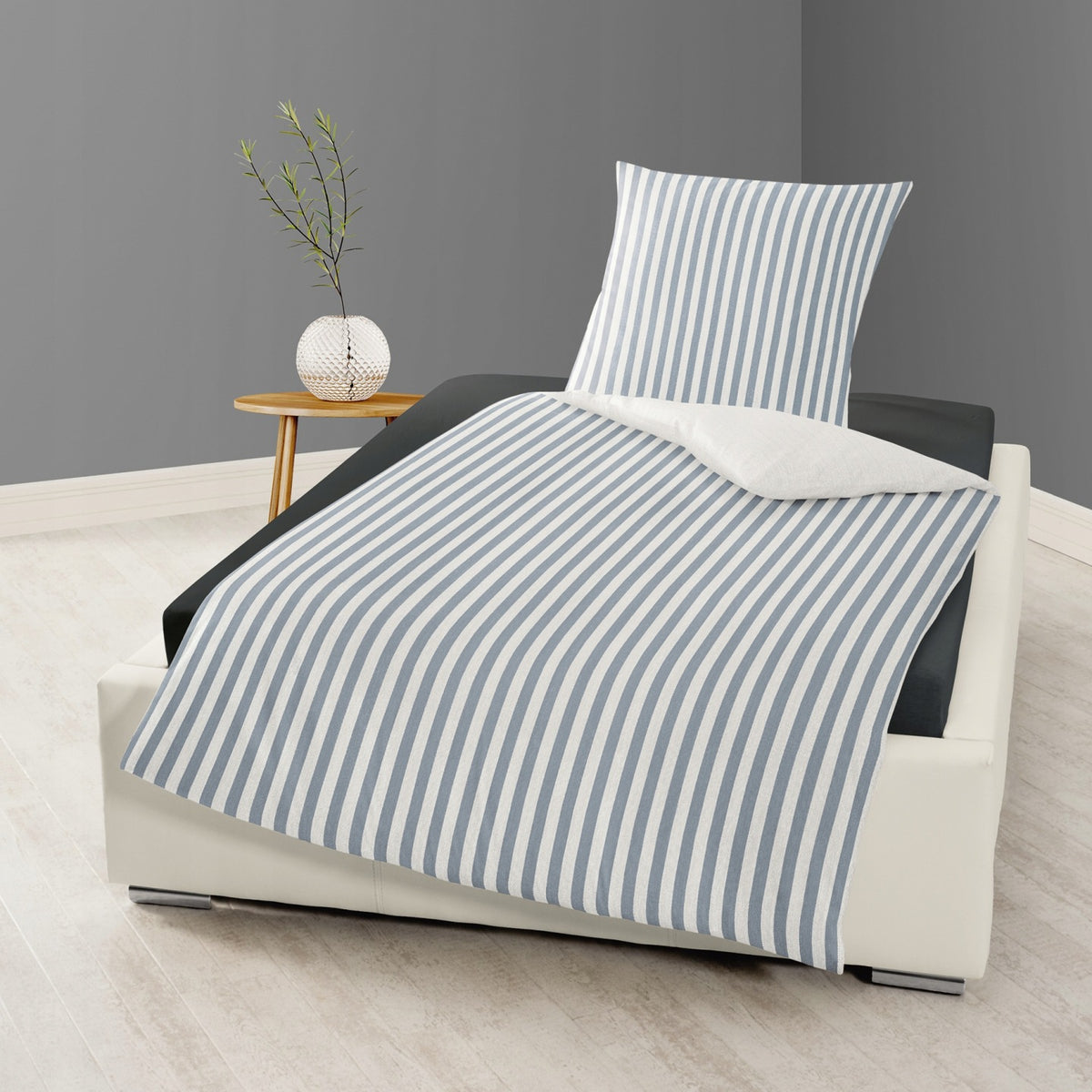 Komplet Grubej pościeli flanela kołdra 140/200 poduszka 70/80 KETNA poszewki na łóżko, zamek błyskawiczny, 180 g/m²