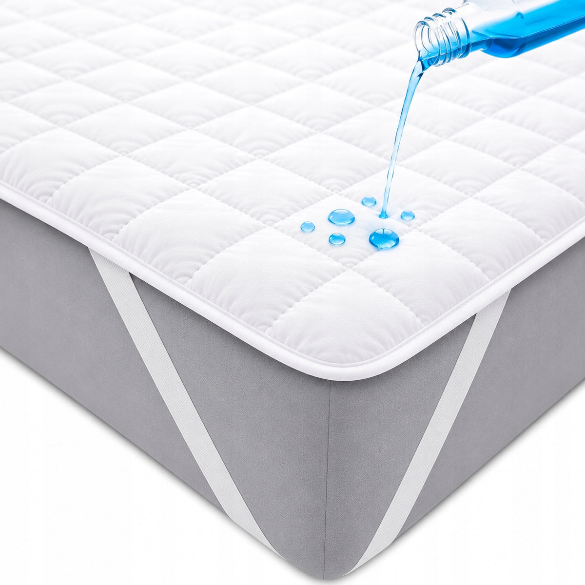 OCHRANIACZ NA MATERAC PIKOWANY 180x200 WODOODPORNY PODKŁAD HIGIENICZNY mata ochronna do łóżka, prana w pralce, OEKO-TEX