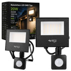 HALOGEN LED z czujnikiem ruchu naświetlacz lampa 20W 4500K ZEWNĘTRZNY IP65 reflektor do ogrodu, garażu i podjazdu, 1600