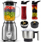 Blender kielichowy Yoer szklany 4w1 2,4l 1800W +stal inox +Młynek +2 Bidony