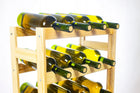 Regał na wino drewniany stojak na 20 butelek półka producent bezbarwny drewno
