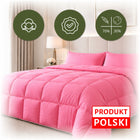 Kołdra Całoroczna 30% Puch 70% Pierze Poszycie 100% Bawełna 160x200 3kg Róż do sypialni, możliwość prania w pralce