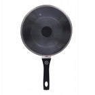 MG Home PATELNIA WOK 28 cm czarna z pokrywką, nieprzywierająca, INDUKCJA do smażenia i duszenia, z nienagrzewającymi