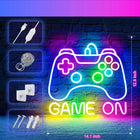 Neon duży lampka nocna LED na ścianę PAD gamepad ściemniacz USB pleksi dekoracja gamingowa do pokoju gracza
