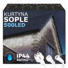 SOPLE ZEWNĘTRZNE LAMPKI 500LED IP44 ŚWIATŁO STAŁE KURTYNA ŚWIETLNA 21m