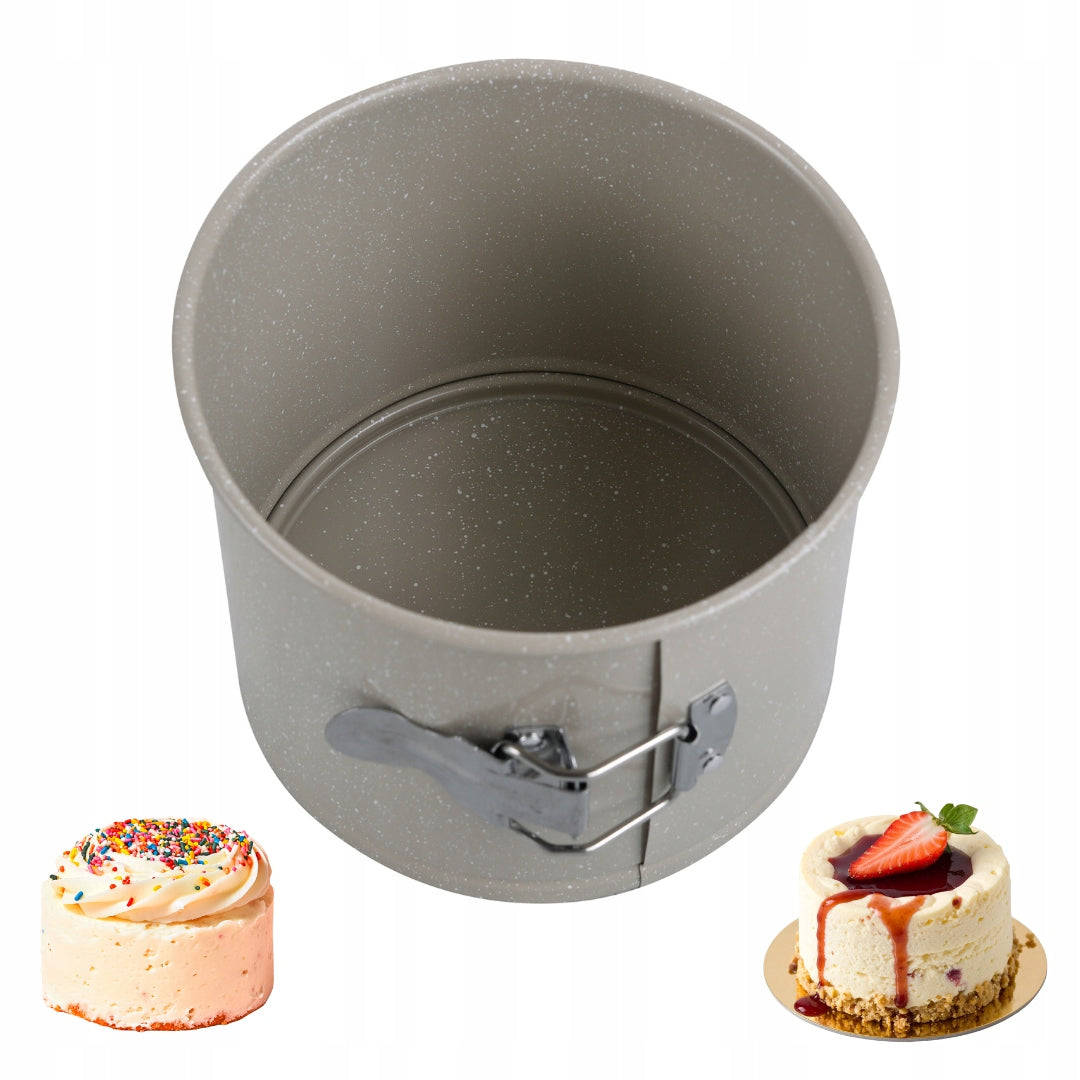 Forma do pieczenia tortów 16cm KingHoff Tortownica non-stick stal 220°C wyjmowane dno, do sernika i ciast, można myć w