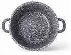 Garnek granitowy 3500 ml 22 cm z pokrywką indukcja gaz łapki silikonowe aluminiowy do kuchni ceramicznej i