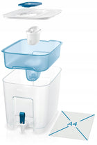 Dystrybutor wody Brita Flow + 1 wkład filtrujący Maxtra Pro 8,2l dzbanek filtrujący niebieski