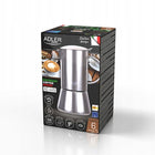 Kawiarka zaparzacz do kawy Espresso 6 filiżanek - 350ml stal nierdzewna moka, na indukcję, możliwość mycia w zmywarce