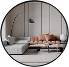 Lustro okrągłe w metalowej ramie 50 CM ścienne wiszące loft arventa style zwierciadło dekoracyjne do salonu przedpokoju