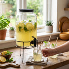 SŁÓJ SZKLANY Z KRANIKIEM KRANEM 3,2L DYSTRYBUTOR NA NAPOJE LEMONIADĘ SŁOIK dzbanek do wody i drinków, do mycia w