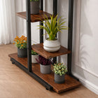 Kwietnik Stojący Metalowy Drewno Loft Stojak Na Kwiaty Rośliny Półki 113cm organizer na doniczki do 6 sztuk