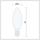 10x Żarówka LED E14 Filament 4W Edison C35 świeczka ciepła ozdobna żyrandol źródło światła do lamp i kinkietów, 2700 K