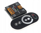 Sterownik ściemniacz LED RF radiowy mono pilot touch 12V 24V 30A 360W mocny do taśm jednokolorowych, regulacja jasności