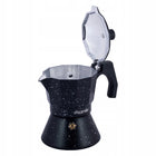 Kawiarka ciśnieniowa 450 ml zaparzacz do kawy espresso indukcja kamille moka aluminiowa czarna kafetiera na 9 filiżanek